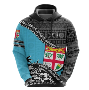 Moda personalizada Fiji sudaderas con capucha Kanaloa Tatau Gen FJ impresión completa sudadera Unisex manga larga sublimación pulóver Sudadera con capucha al por mayor - Product Image 3