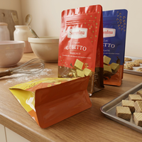 Sachet Doypack Personnalisé CJ PACK en VMPET Qualité Alimentaire avec Impression Héliogravure et Fermeture Zip, à Fond Plissé pour l'Emballage de Biscuits et Snacks