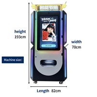 Cabine photo intelligente Letsamuse, populaire et tendance, avec écran tactile, LED RGB, kiosque en libre-service et roulettes