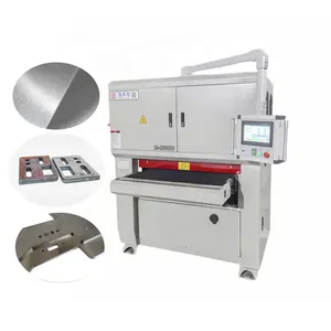 Mesin penghalus pengamplasan sabuk industri logam Sander RR1000 PLC untuk laser plasma memotong lembar logam