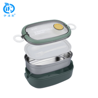 Boîte de rangement en gros, boîte à lunch bento compatible micro-ondes, boîte à lunch étanche, mini boîte à lunch en plastique pour enfants, conteneur alimentaire avec couverts