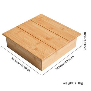 Colección de soportes de pastel de bambú natural tallado a mano adecuado para Mini soporte de postre de caramelo y exhibición de cupcakes - Product Image 2