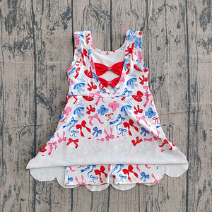 Preventa al por mayor: Vestido de yoga suave con estampado de Halloween y lazos rosas para niños, MOQ 5 unidades. Ropa deportiva infantil de fábrica para boutique. - Product Image 6