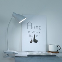 Lampe de bureau LED à clipser pour dortoir, protection des yeux, avec commande tactile, design minimaliste, chargement USB pour chambre et bureau