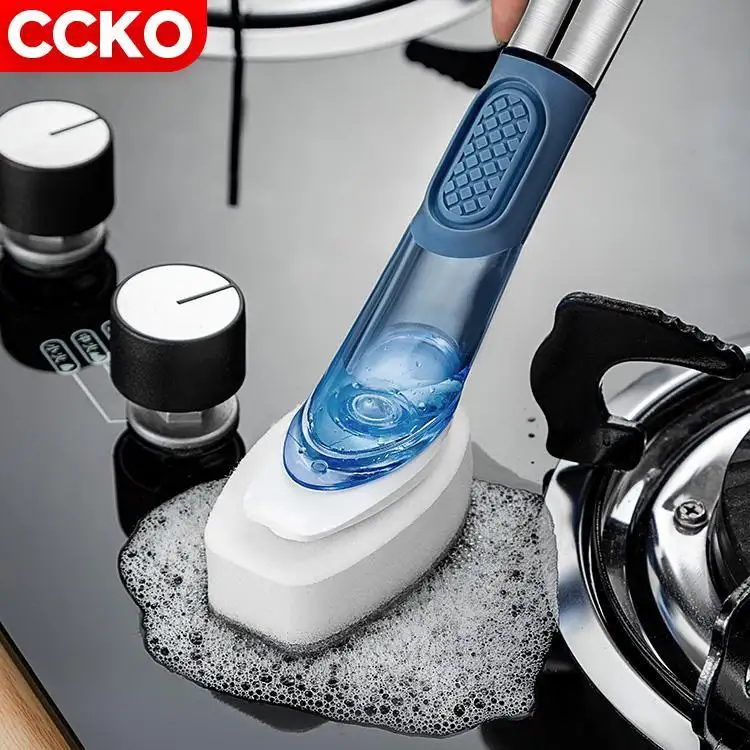 Piccoli strumenti e accessori per la pulizia della casa gadget da cucina Set di spazzole detergenti multifunzionali spazzola per piatti con Dispenser di sapone