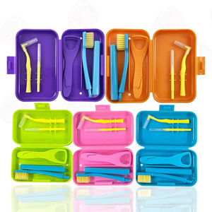 Kit de Cuidado Bucal Portátil para Viaje, Cepillo Interdental, Cepillo de Dientes, Palillos de Dientes con Hilo, con Estuche, OEM - Product Image 6