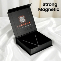 Caja de Regalo Magnética Personalizada de Lujo, Caja de Embalaje de Papel Rígido Negro Mate con Logotipo en Lámina Dorada para Joyería y Regalos Premium