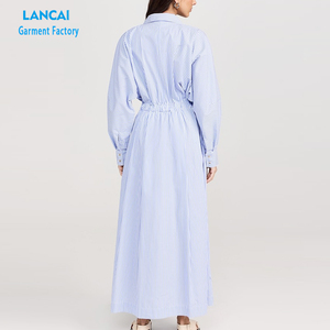 Vestido personalizado para mujer, ropa de diseñador, vestidos casuales elegantes de manga larga con tiras para mujer - Product Image 2