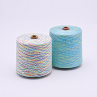 Fil fantaisie en chanvre glacé teint en masse de haute qualité, à torsion élevée et double torsion, pour le tricot et le crochet de pulls d'été (vente en gros)