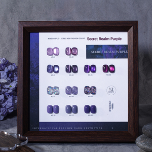 Zrkgel เซ็ตเจลทาเล็บสีม่วงหมอดูติดทนนานแม่เหล็กกลิตเตอร์สะท้อนแสง<span class=keywords><strong>สี</strong></span>ม่วงแมวเจลทาตา - Product Image 5