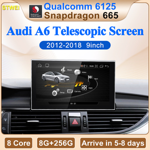 Écran multimédia GPS télescopique pour AUDI A6, nouvelle interface utilisateur CNSTWEI 9 pouces, Snapdragon 665, Android 14, CarPlay sans fil. - Product Image 2