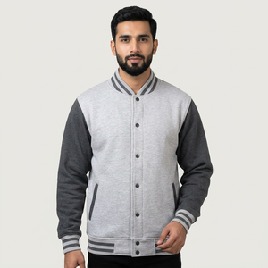 Vestes universitaires pour hommes personnalisées de haute qualité OEM ODM avec patchs entièrement brodés et confort chaud pour l'hiver - Product Image 1
