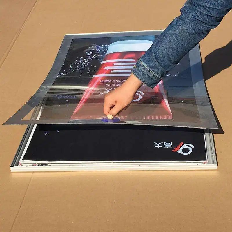 A0/A1/A2/A3/A4 alüminyum film Poster çerçevesi yapış manyetik aydınlatma reklam ekranı Led ışık kutu işareti