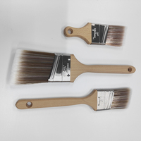 Pinceau de peinture CHOPAND de qualité supérieure avec manche ergonomique en bois confortable et virole en fer blanc, poils synthétiques pour une prise en main optimale