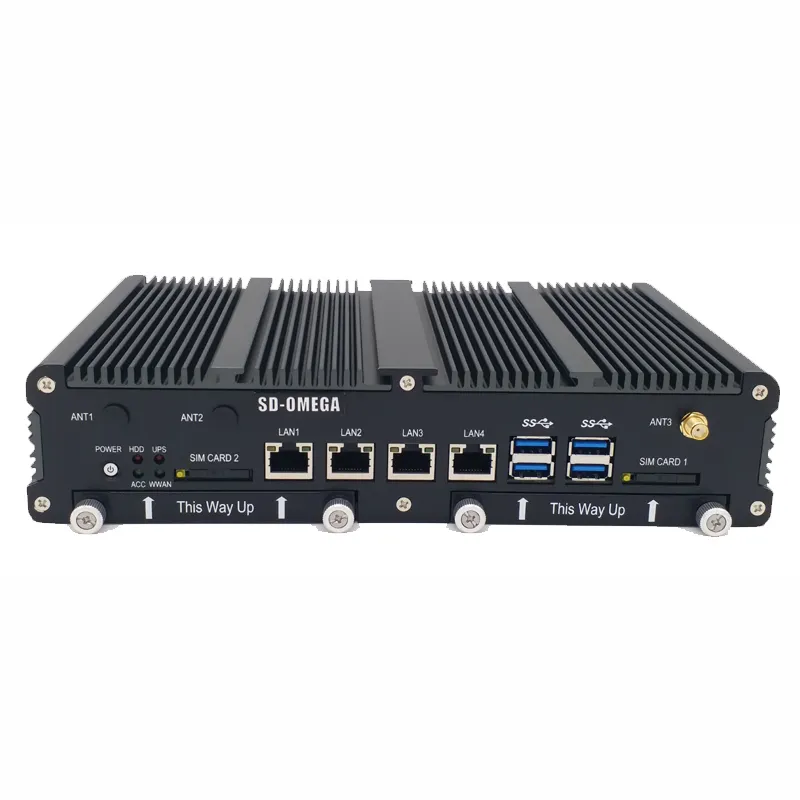 Car PC Car PC with EN50155 EN45545 EN50121 SD3611-4L Intel Gen 6 Core i7-6600U CPU with 4 x GbE LAN In Car PC / Bus PC / Tax