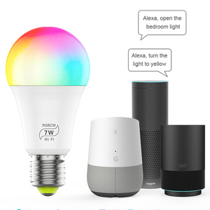 2024 Google RGB tuya đèn điều khiển B22 E26 E27 9W 10W Wifi kết nối <span class=keywords><strong>LED</strong></span> bóng đèn thông minh - Product Image 4