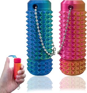 Jouet sensoriel imprimé en 3D en plastique PLA pour adultes, porte-clés à picots anti-stress, jouets sensoriels pour soulager l'anxiété, petits brins de douleur, nouveautés pour fêtes - Product Image 1