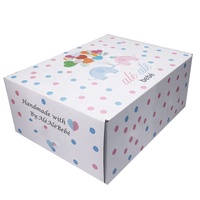 Boîte-cadeau nouveau-né avec insert ou raphia pour bébé jouet produits douche Bundle emballage boîte bébé sexe neutre vêtements chaussures boîte