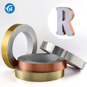 Bobine di strisce di alluminio rotolo di lettere di canale Trim striscia di bobina di alluminio con segno di colore 3D per lettera di canale
