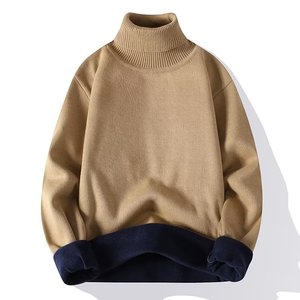 <span class=keywords><strong>Pull</strong></span> d'automne-hiver pour homme, col roulé uni, style européen et américain, décontracté, manches longues, pour adolescents - Product Image 2
