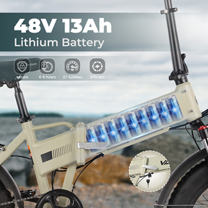 Vélo électrique pliable à pneus larges 20 pouces en stock dans l'UE, 750W 48V 13Ah, autonomie 100km, 7 vitesses, frein à disque IP65, livraison 3-7 jours, S20-1 - Product Image 1