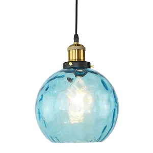 modern creative restaurant glass pendant lamps home decoration bedroom round ball glass pendant lighting