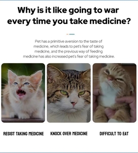 YOELLEN Fabricants Dispositif d'alimentation à aiguille pour animaux de compagnie à confort direct Les chiens et les chats peuvent nourrir les comprimés de calcium Médicament <span class=keywords><strong>vermifuge</strong></span> - Product Image 3