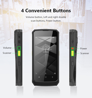 Geshem Zebra NFC 4GB IP65 Octa Core 5.0" Escáner de Código de Barras Industrial Portátil Robusto con WiFi, GPS y Lector de Huellas Dactilares