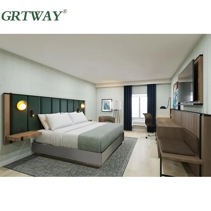 GRT6272 سرير فندق للتصميم الحديث الجديد من وينجيت من ويندهام كينج حجم أثاث الفندق
