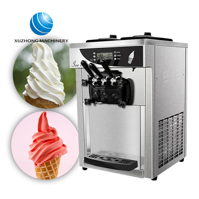 3 Flavor Soft Ice Cream Machine