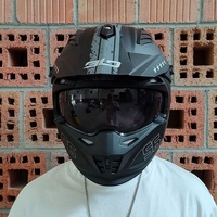 Nouveau casque de moto intégral détachable SLKE DOT ECE ABS pour l'hiver, style rétro Street Fighter Samurai