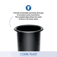 COMIL PLAST Vase funéraire de style européen pour adulte, insert de pierre tombale, en plastique multicolore 7x14cm, modèle V714, pour mausolée