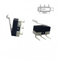 Mini Interruptor Micro SPDT de Plástico 1A 125VAC para Montaje en PCB con Palanca para Electrodomésticos, Sistemas de Seguridad, Juguetes (Palanca de Rodillo Simulada)