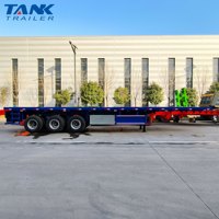 Semi-remorque porte-conteneurs de 40 pieds à haute capacité de charge avec train de roulement pour le transport en terminal portuaire