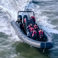 Bateau pneumatique semi-rigide professionnel Liya 27 pieds (8,3 m) à coque en fibre de verre pour patrouille et sauvetage