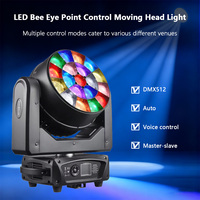 RZ19X15W RGBW 4IN1 LED Bee Eye Point Control DMX512 RDM Zoom Beam Wash CTO Effect Moving Head Light pour DJ Disco KTV