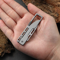 Couteau de poche miniature en alliage de titane, couteau pliant EDC pour la défense personnelle, portable, déballage en Chine