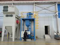 Machine de nettoyage automatique pour cabine de sablage avec aspiration des poussières