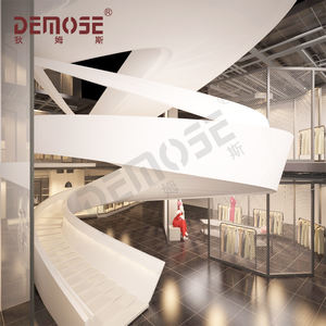 Escaleras de Caracol flotantes de <span class=keywords><strong>madera</strong></span> de acacia para interior/exterior, fácil instalación, <span class=keywords><strong>escalera</strong></span> de acero inoxidable y <span class=keywords><strong>madera</strong></span> maciza - Product Image 6