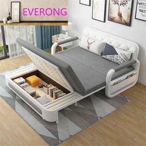 Canapé-lit pliable multifonctionnel et moderne pour petit appartement, avec rangement, à prix abordable - Product Image 2