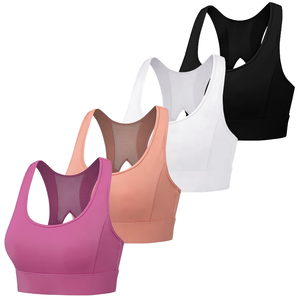 Sujetadores deportivos transpirables sin aros de malla hueca de alta sujeción, ligeros, de talla grande, con espalda hermosa, para mujer, para entrenamiento, gimnasio y yoga. - Product Image 3