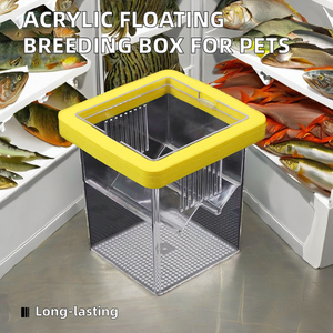 Duurzame Acryl Drijvende <span class=keywords><strong>Aquarium</strong></span> Kweekdoos Hoge Duurzame 5W Vierkante Rechthoekige Vorm Voor Kwallen Guppy Kweekleven - Product Image 2