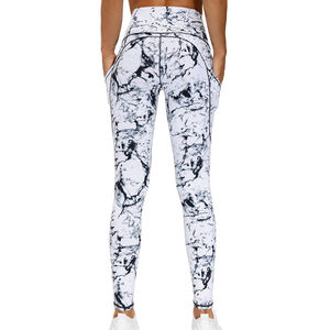 Leggings de yoga de compression pour athlétisme personnalisé en gros collants en nylon solide poches Legging de levage en polyester recyclé de grande taille - Product Image 3