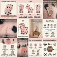 Peluche en flanelle super douce en coton PP, motif princesse cochon de dessin animé, anti-stress, lavable, créative, à câliner
