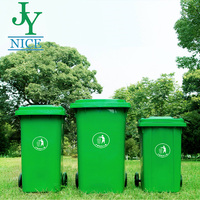 Contenedor de Basura con Ruedas de Plástico de Gran Capacidad para Exteriores, con Código de Color y Tapa, Contenedor de Basura Resistente de PP para la Separación de Residuos en Áreas Públicas Comunitarias