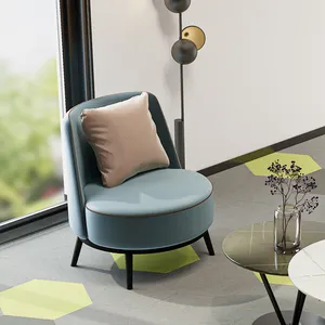 Sofá pequeno criativo moderno em forma de onda conjunto de combinação modular azul claro para escritório doméstico, hotel ou móveis de escritório