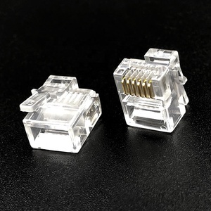 Đầu Nối RJ25 <span class=keywords><strong>RJ11</strong></span> <span class=keywords><strong>RJ12</strong></span> VEX IQ Vị Trí Bên Trái 90D 6P6C Cổng Điện Thoại Cắm Mô-đun Cổng Trái Lacth - Product Image 2