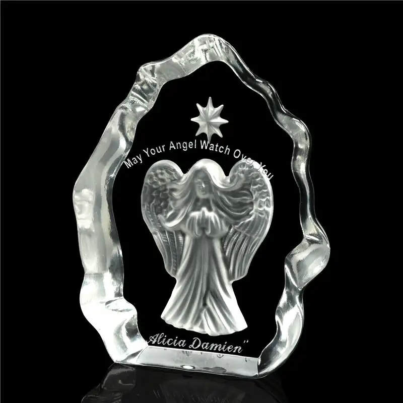 Shining bán buôn chất lượng pha lê thiên thần Iceberg Kính thiên thần khắc trang trí món quà lưu niệm