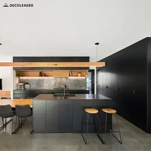 Harga bagus mewah desain sederhana Matt selesai lengkap kabinet dapur Eropa kopi Modern kustom Pulau dapur