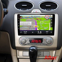Autoradio Android 9 pouces avec GPS, écran CarPlay sans fil, OEM ODM pour Ford Focus 2005-2014, directement de l'usine